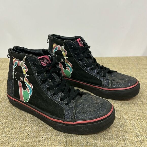 vans off the wall rainbow unicorn kids shoes sz 2 - Picture 1 of 5